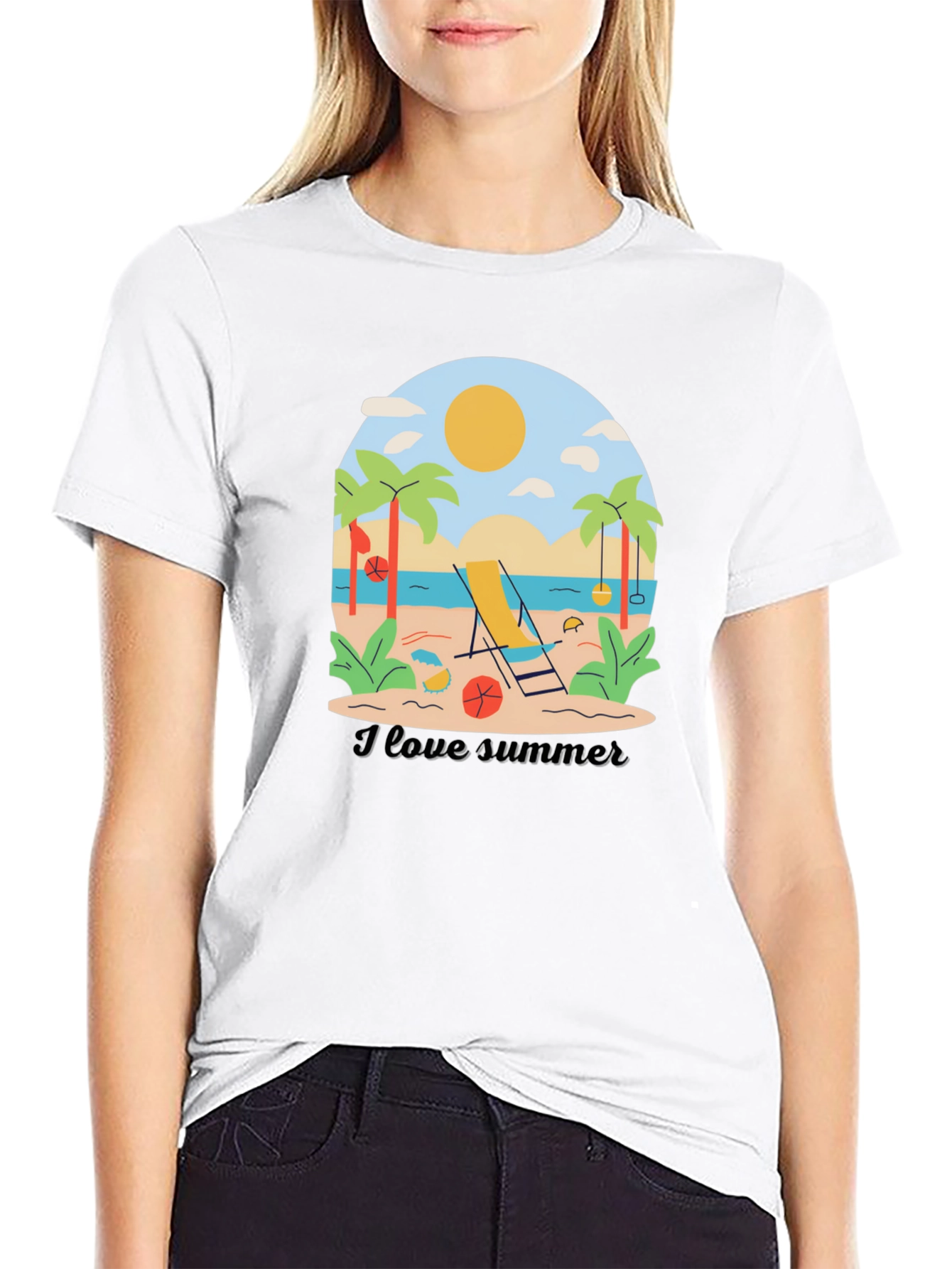 I Love Summer Graphic T-Shirt