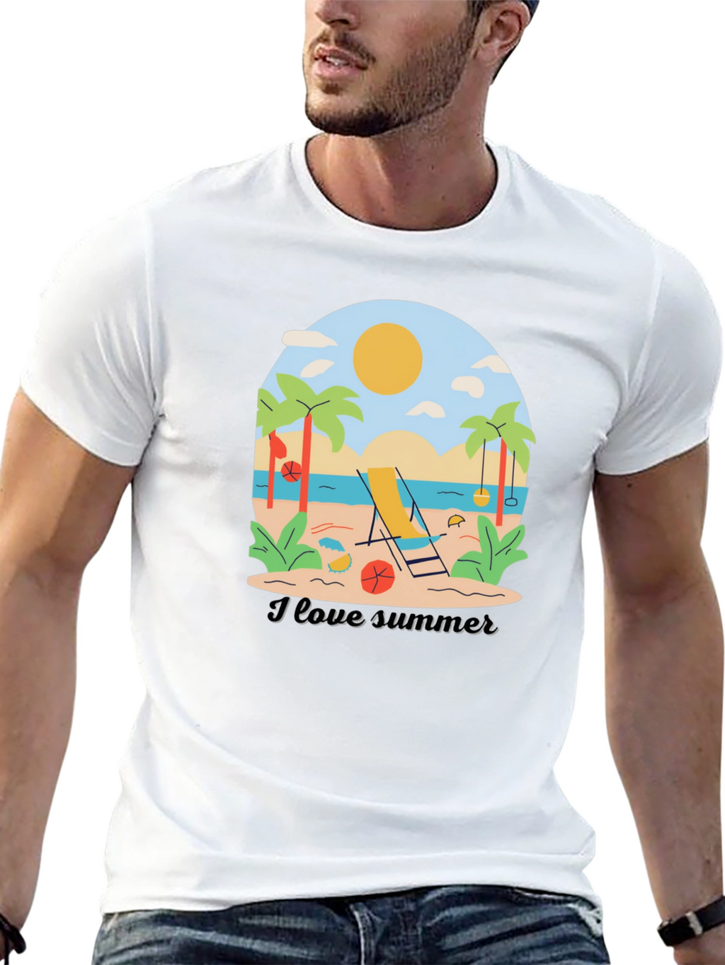 I Love Summer Graphic T-Shirt