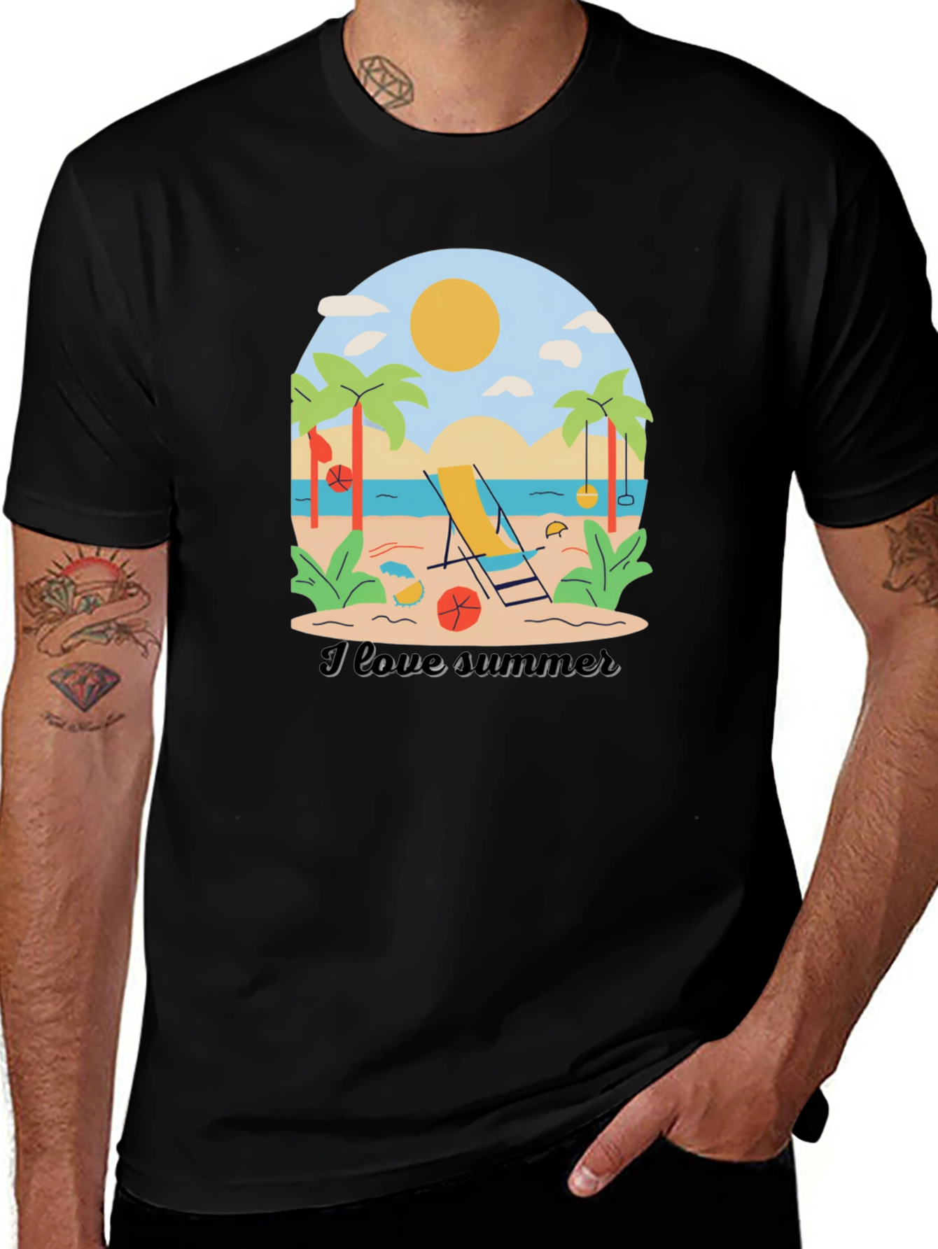 I Love Summer Graphic T-Shirt