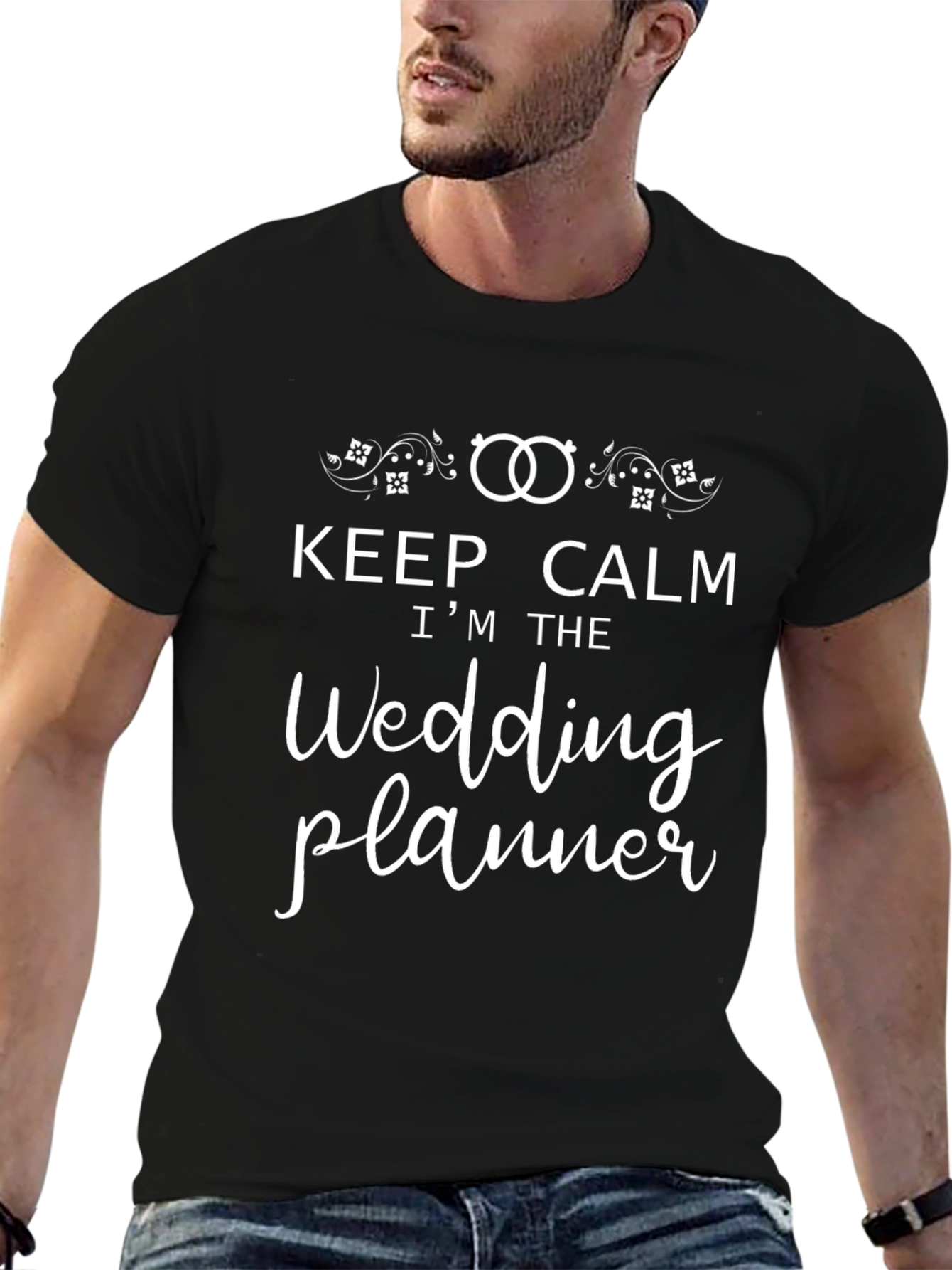 Keep Calm Im The Wedding Planner Black T-Shirt