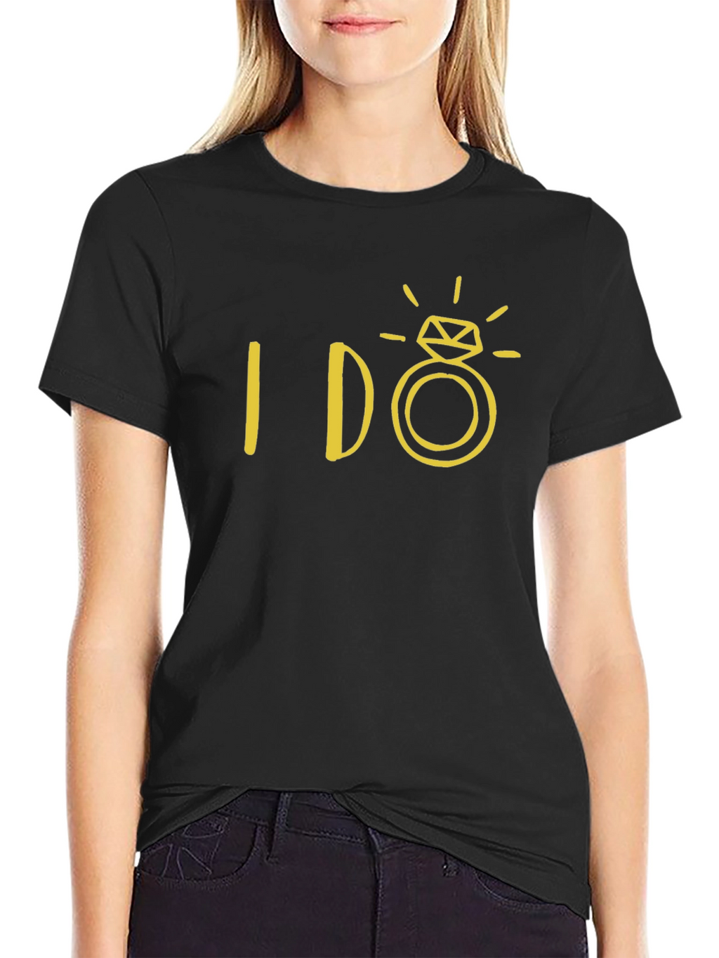 I DO Ring Graphic Tee - Mens Black T-Shirt