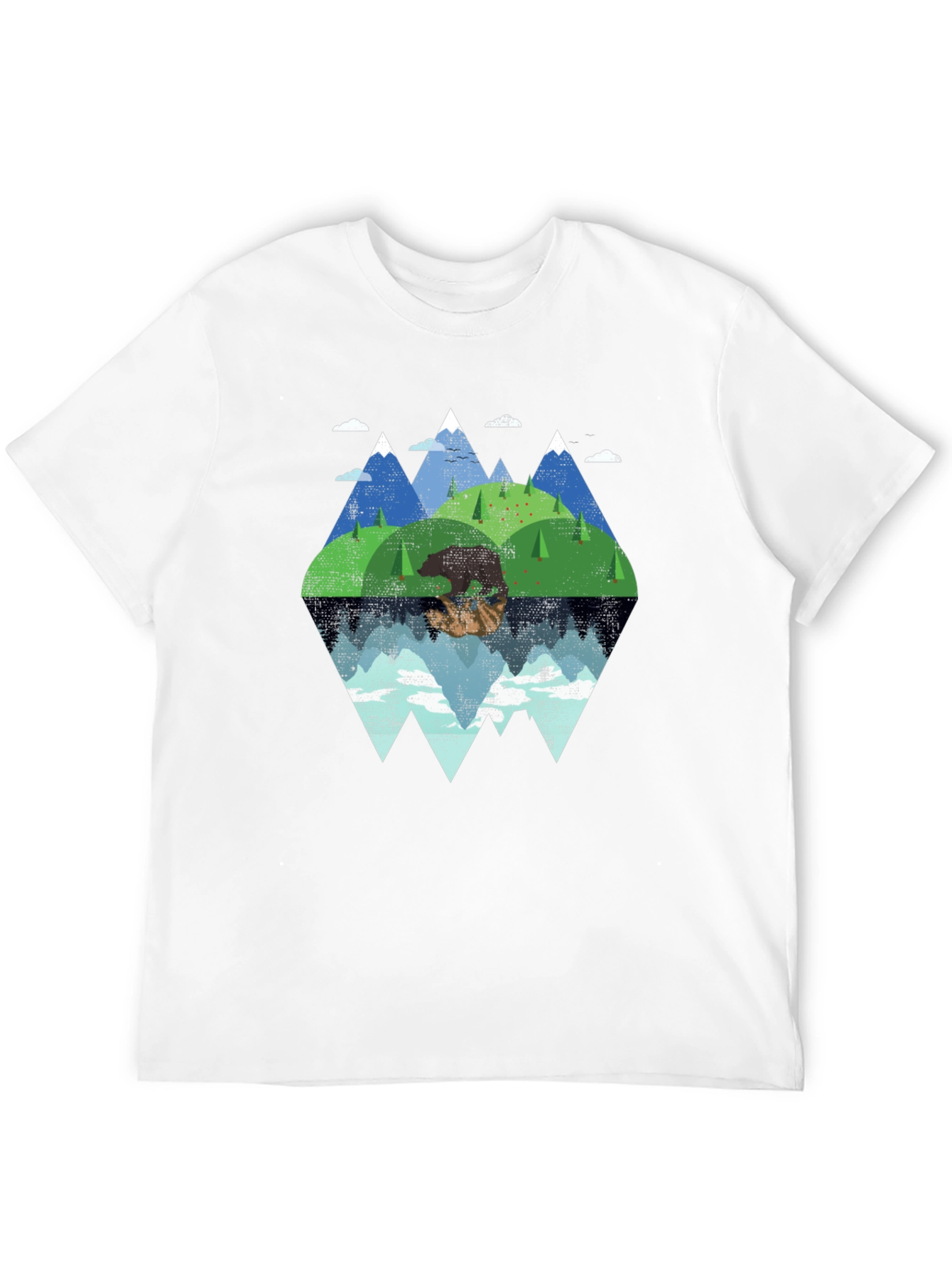 Mountain Bear Graphic Tee - Nature Lovers T-Shirt