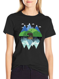 Mountain Bear Graphic Tee - Nature Lovers T-Shirt