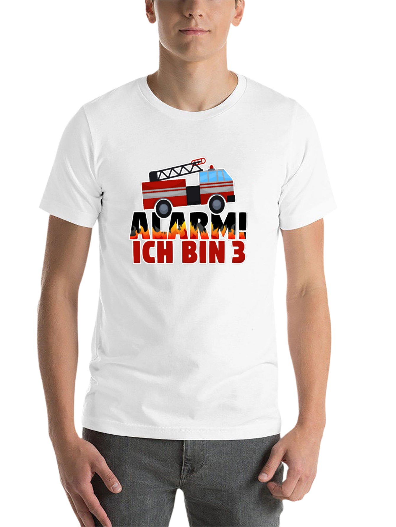 Alarm Ich Bin 3 Firetruck Kids T-Shirt