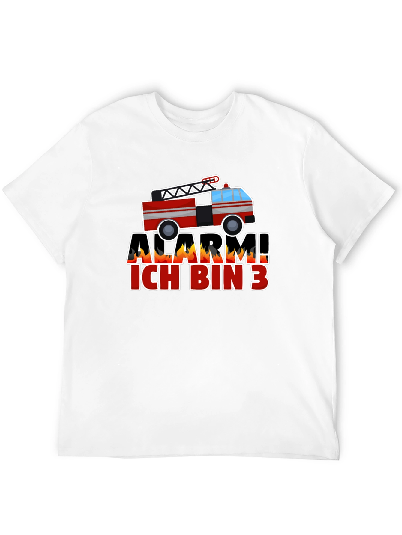 Alarm Ich Bin 3 Firetruck Kids T-Shirt