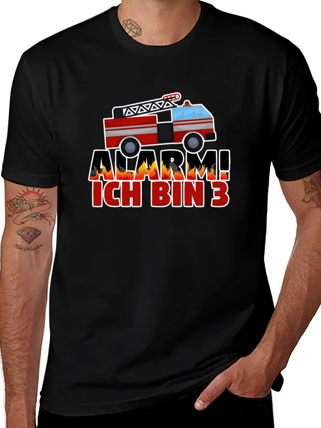 Alarm Ich Bin 3 Firetruck Kids T-Shirt