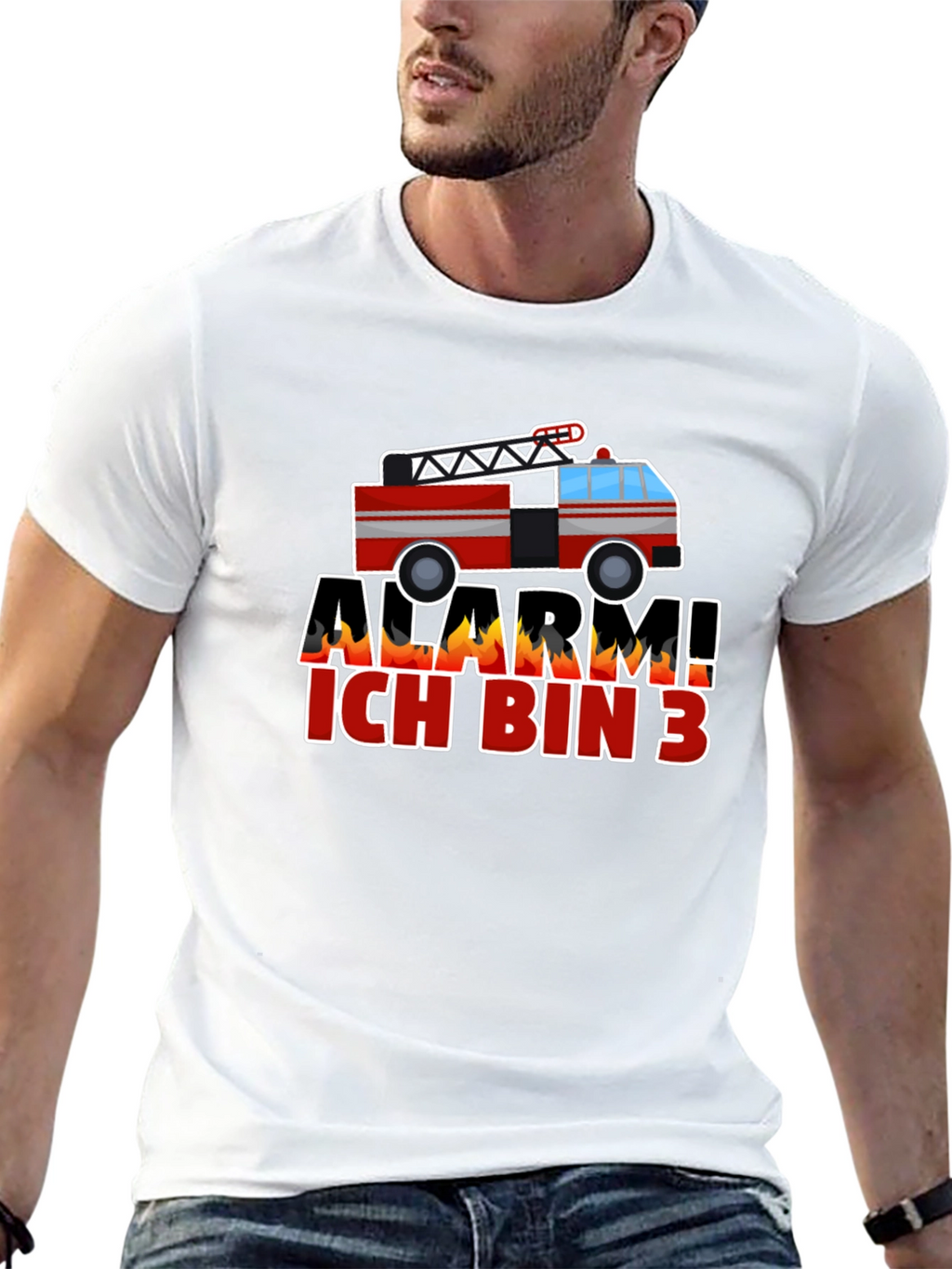 Alarm Ich Bin 3 Firetruck Kids T-Shirt