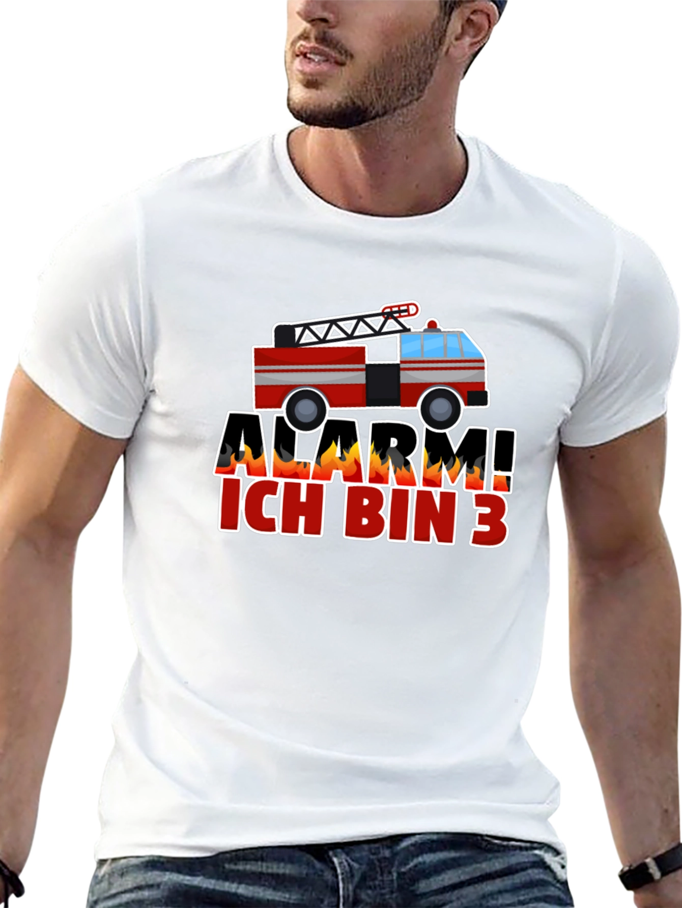 Alarm Ich Bin 3 Firetruck Kids T-Shirt