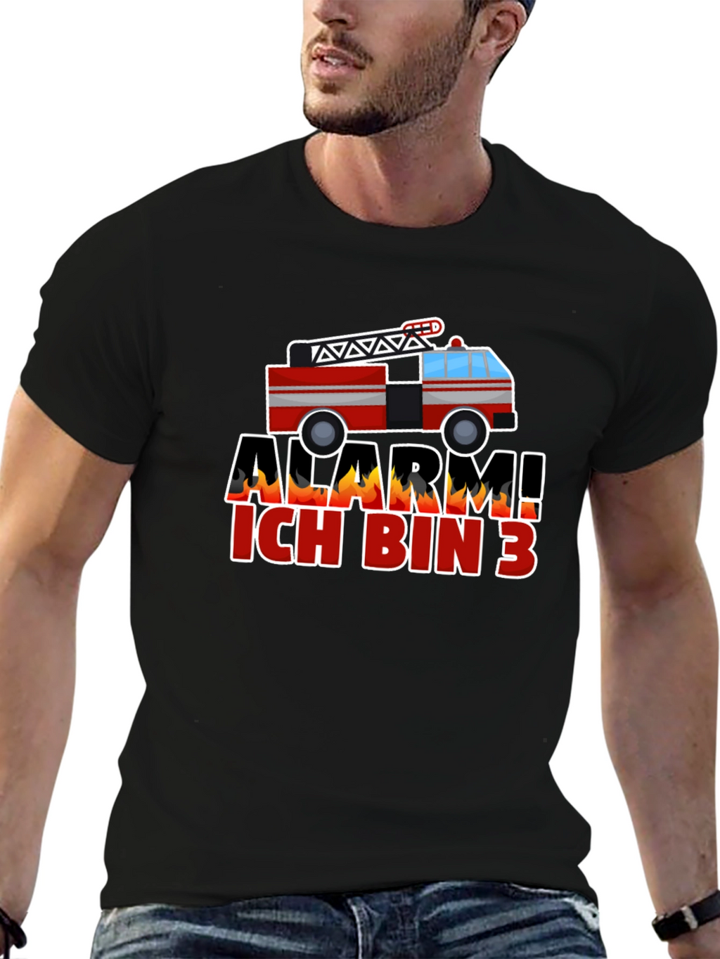 Alarm Ich Bin 3 Firetruck Kids T-Shirt