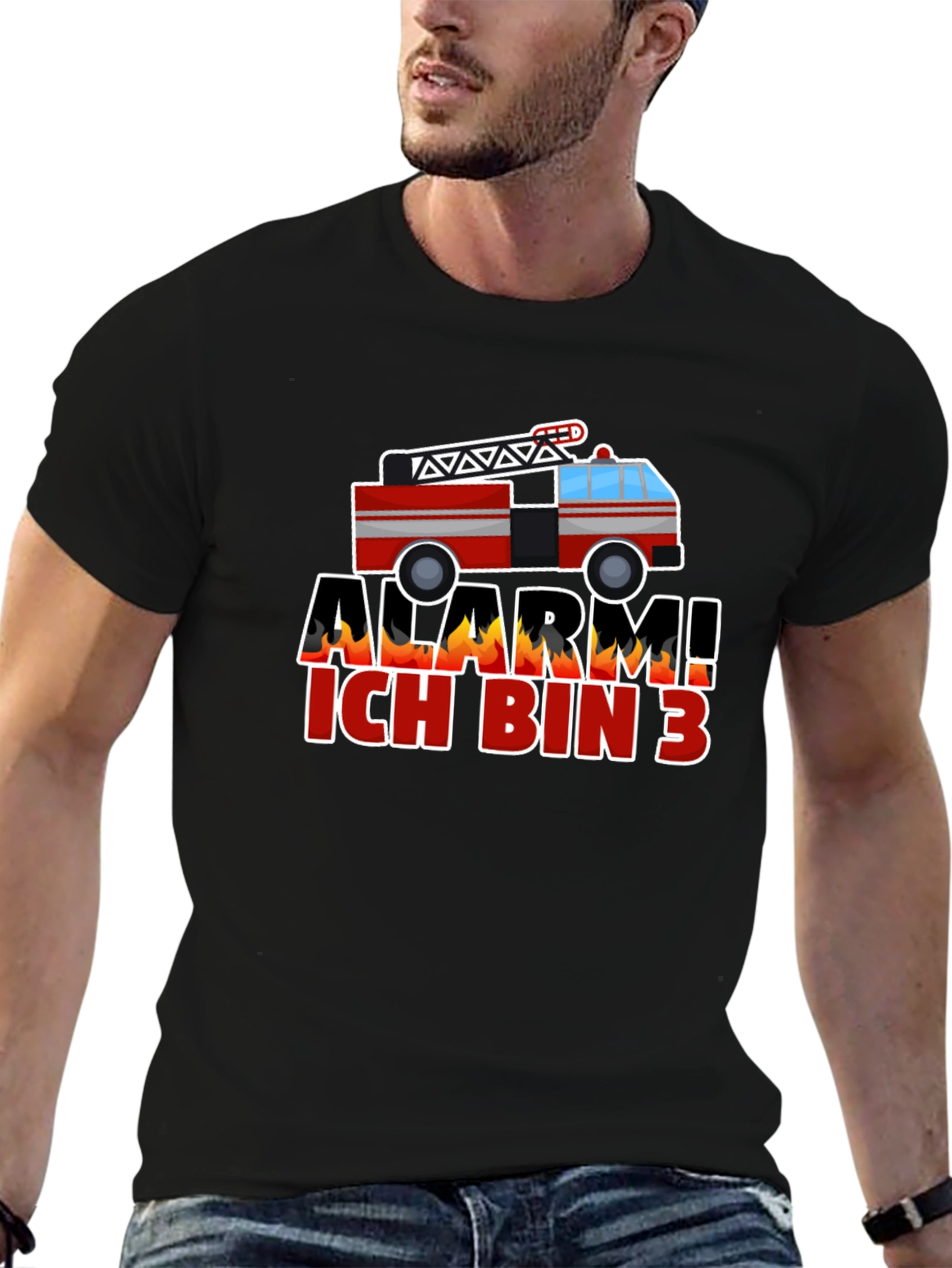 Alarm Ich Bin 3 Firetruck Kids T-Shirt