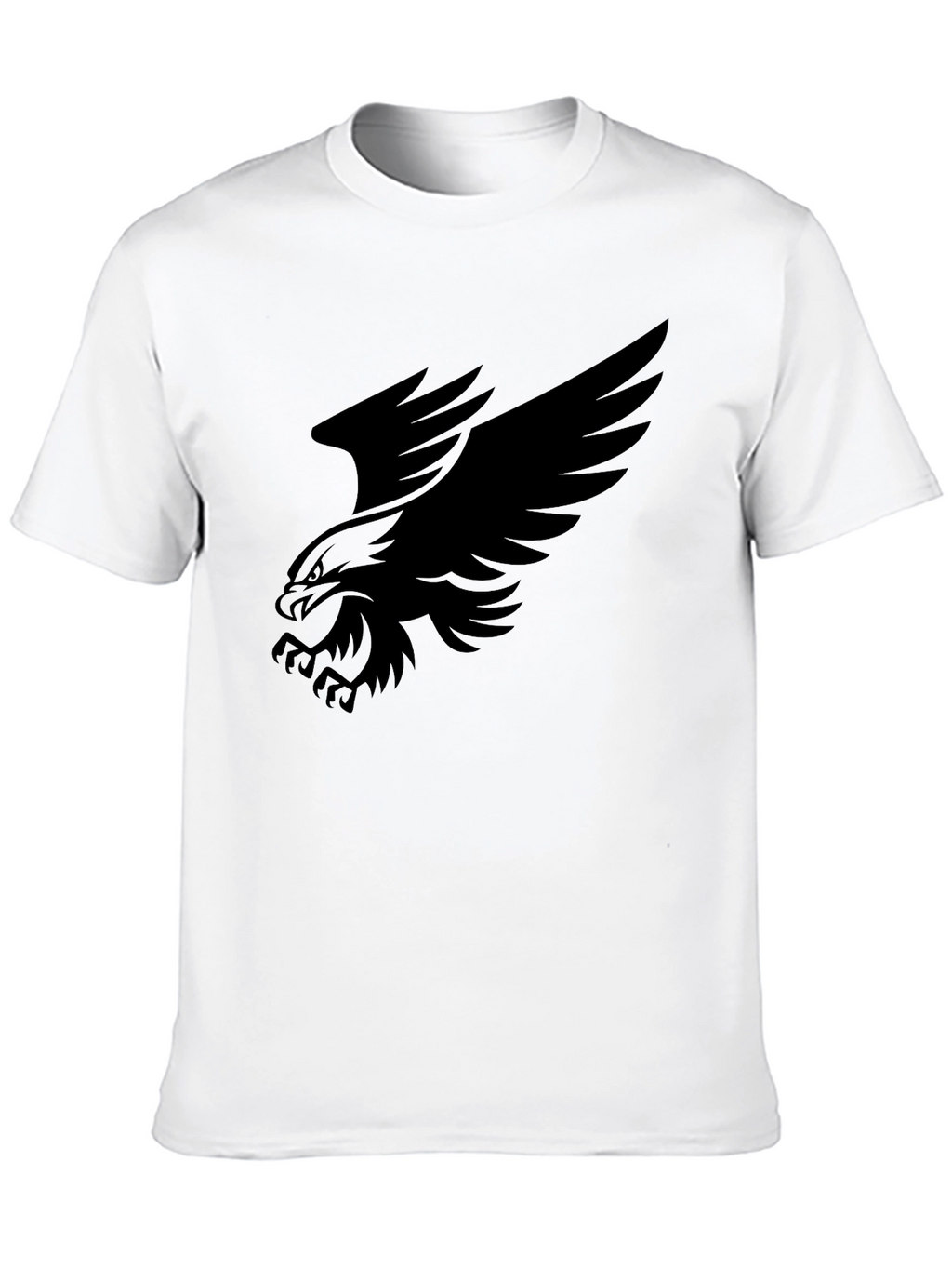 Bold Eagle Graphic Tee - Black Cotton Comfort