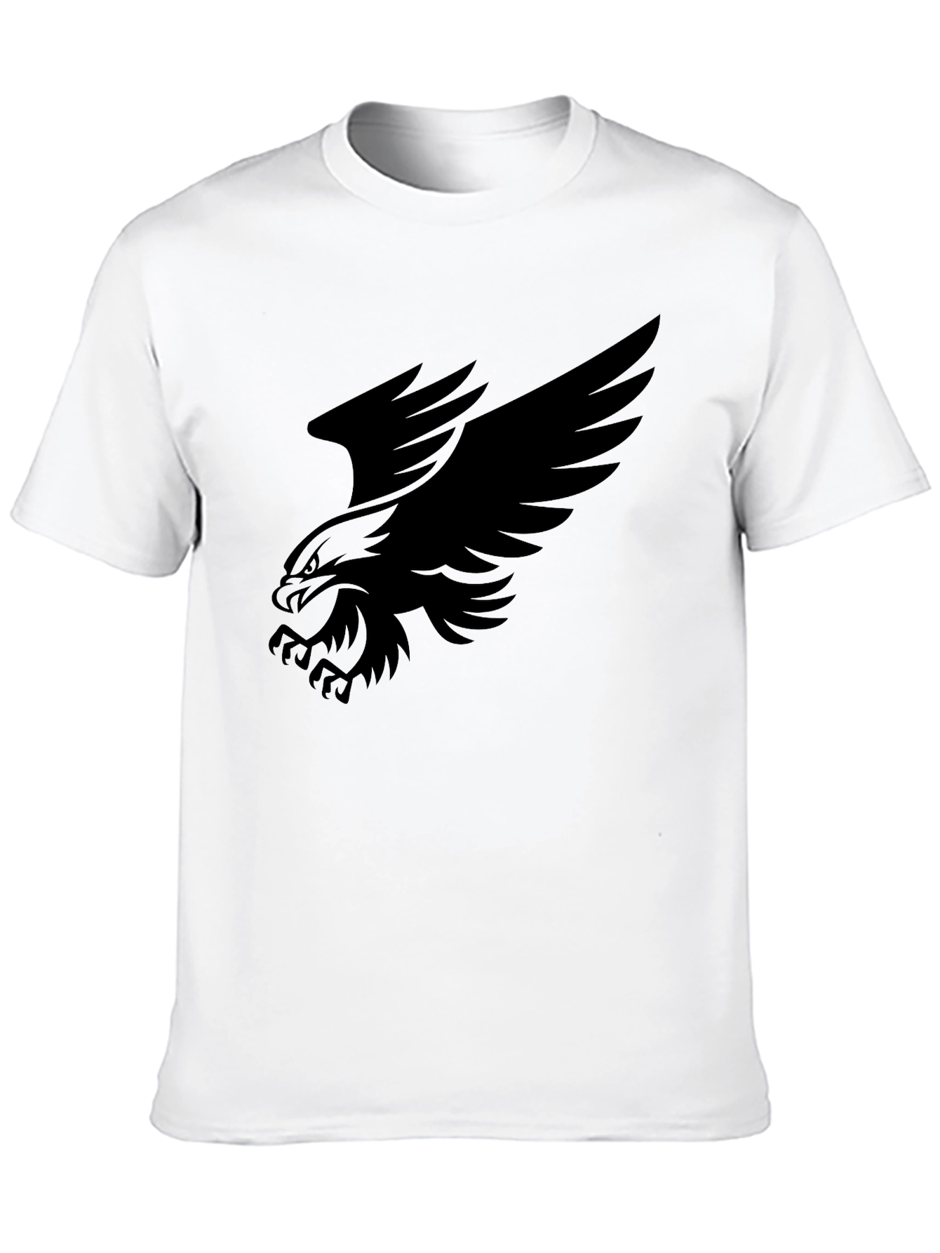 Bold Eagle Graphic Tee - Black Cotton Comfort