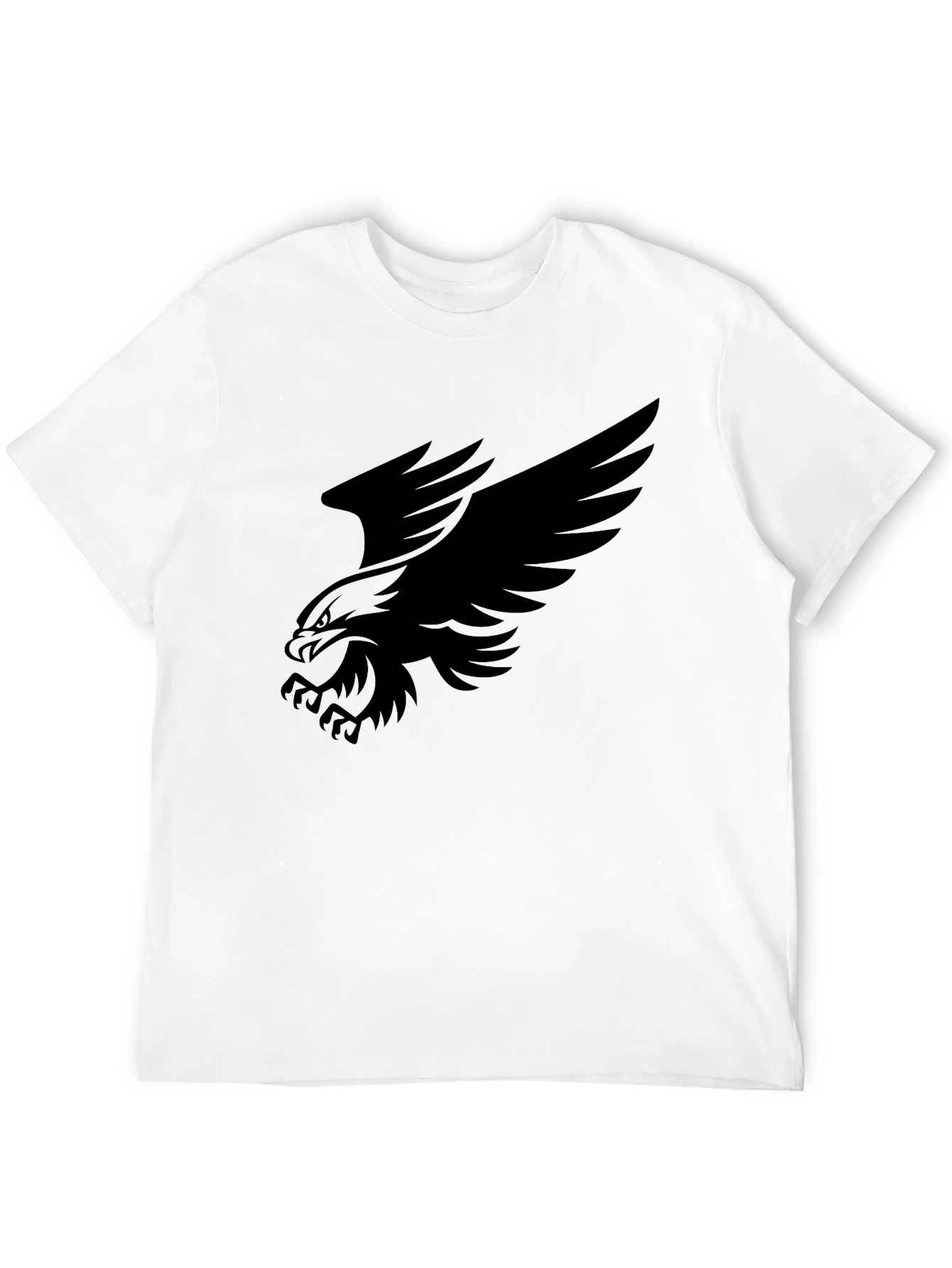 Bold Eagle Graphic Tee - Black Cotton Comfort