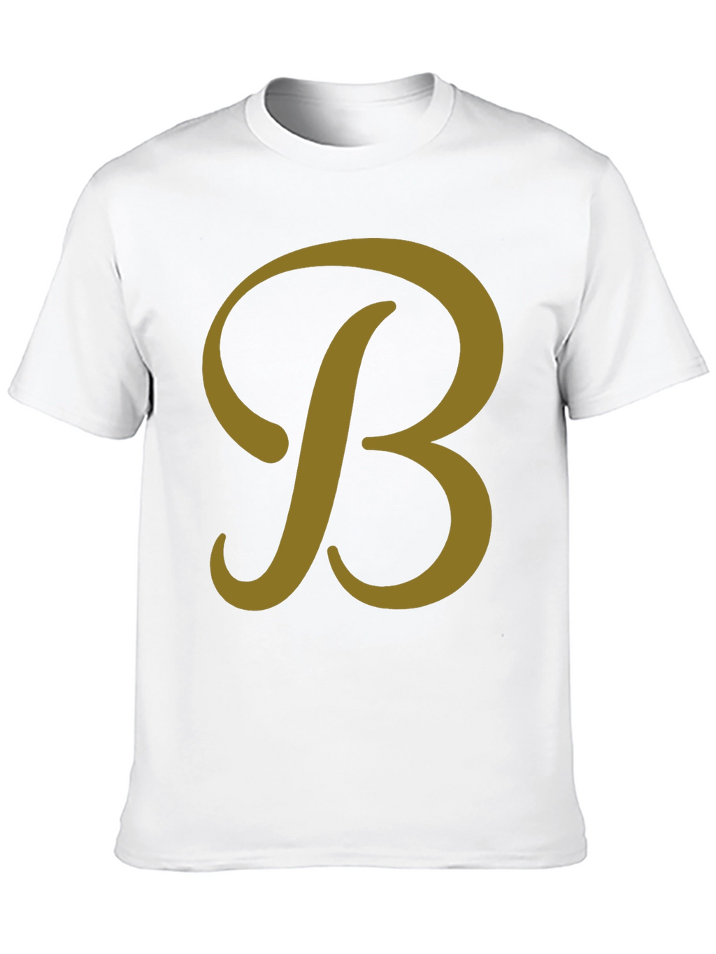 Letter B Graphic Tee - Casual Black T-Shirt