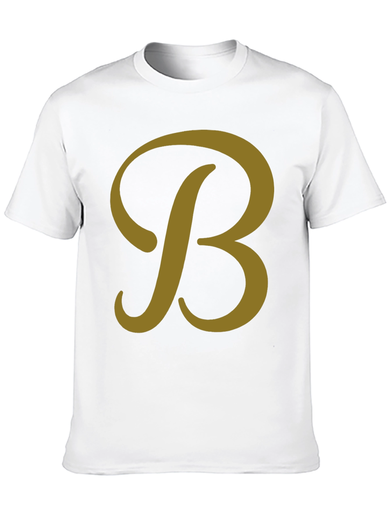 Letter B Graphic Tee - Casual Black T-Shirt