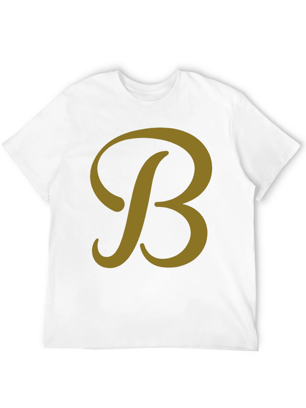 Letter B Graphic Tee - Casual Black T-Shirt