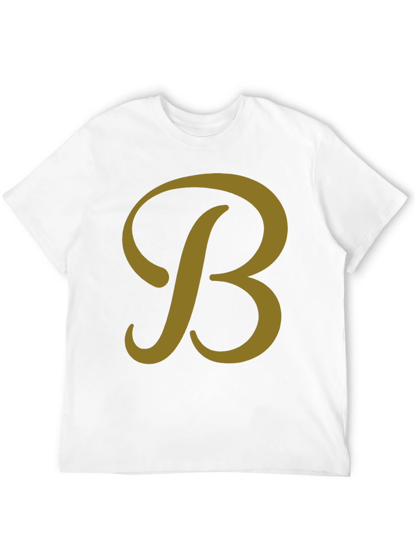 Letter B Graphic Tee - Casual Black T-Shirt