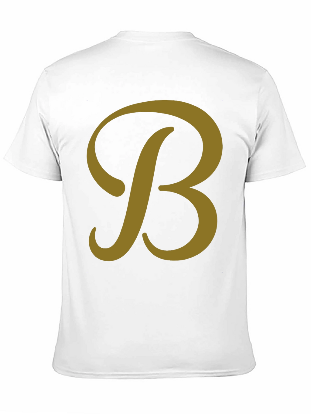 Letter B Graphic Tee - Casual Black T-Shirt