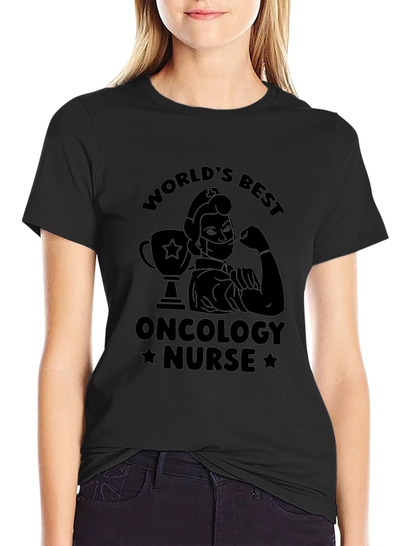 Worlds Best Oncology Nurse T-Shirt - Black