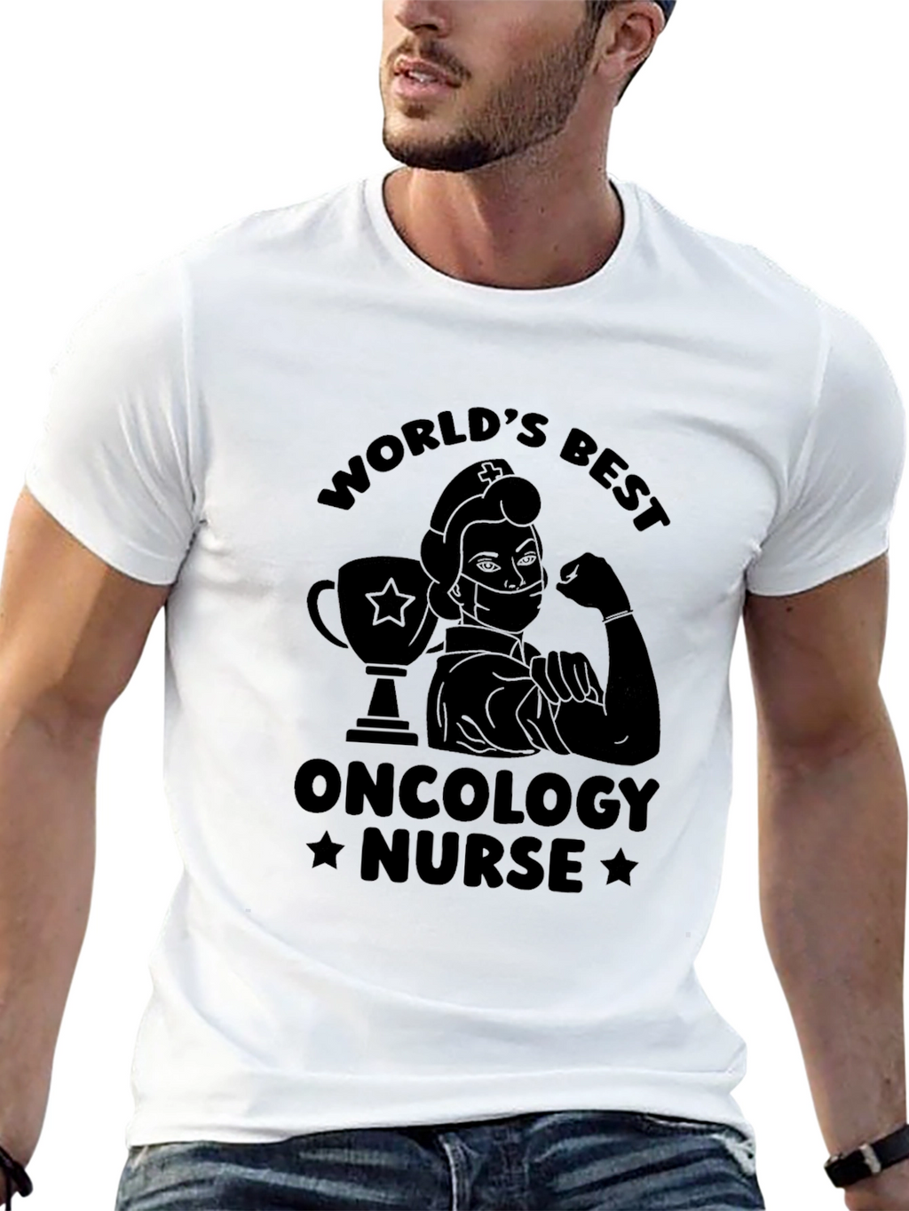 Worlds Best Oncology Nurse T-Shirt - Black