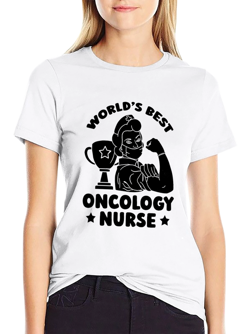 Worlds Best Oncology Nurse T-Shirt - Black