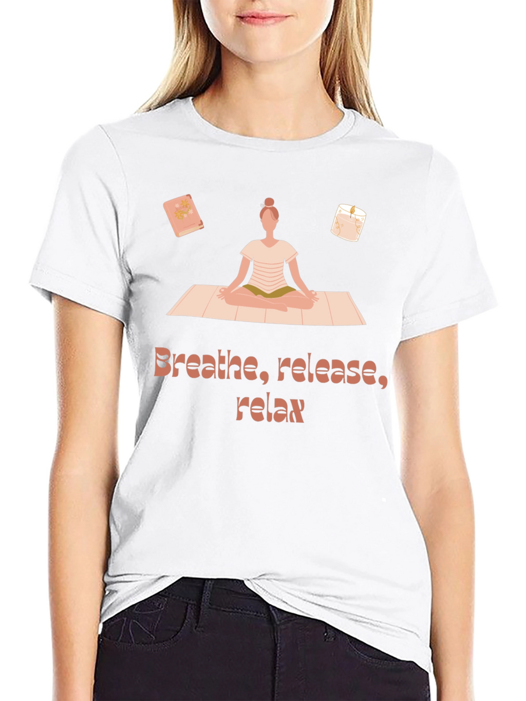 Breathe Release Relax T-Shirt Yoga Meditation Design