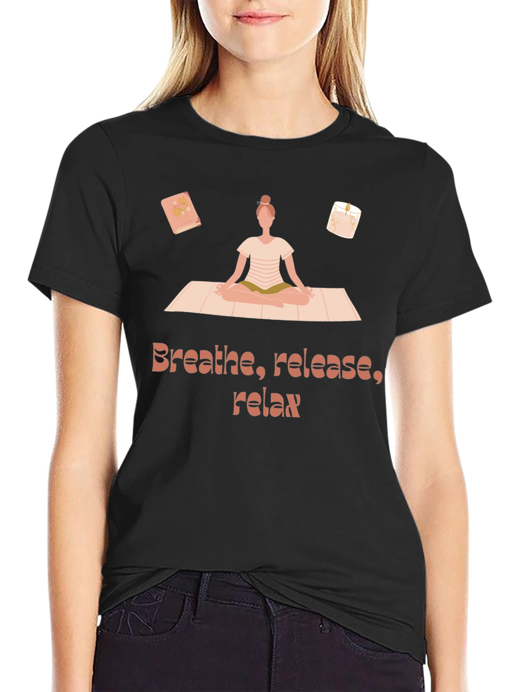 Breathe Release Relax T-Shirt Yoga Meditation Design