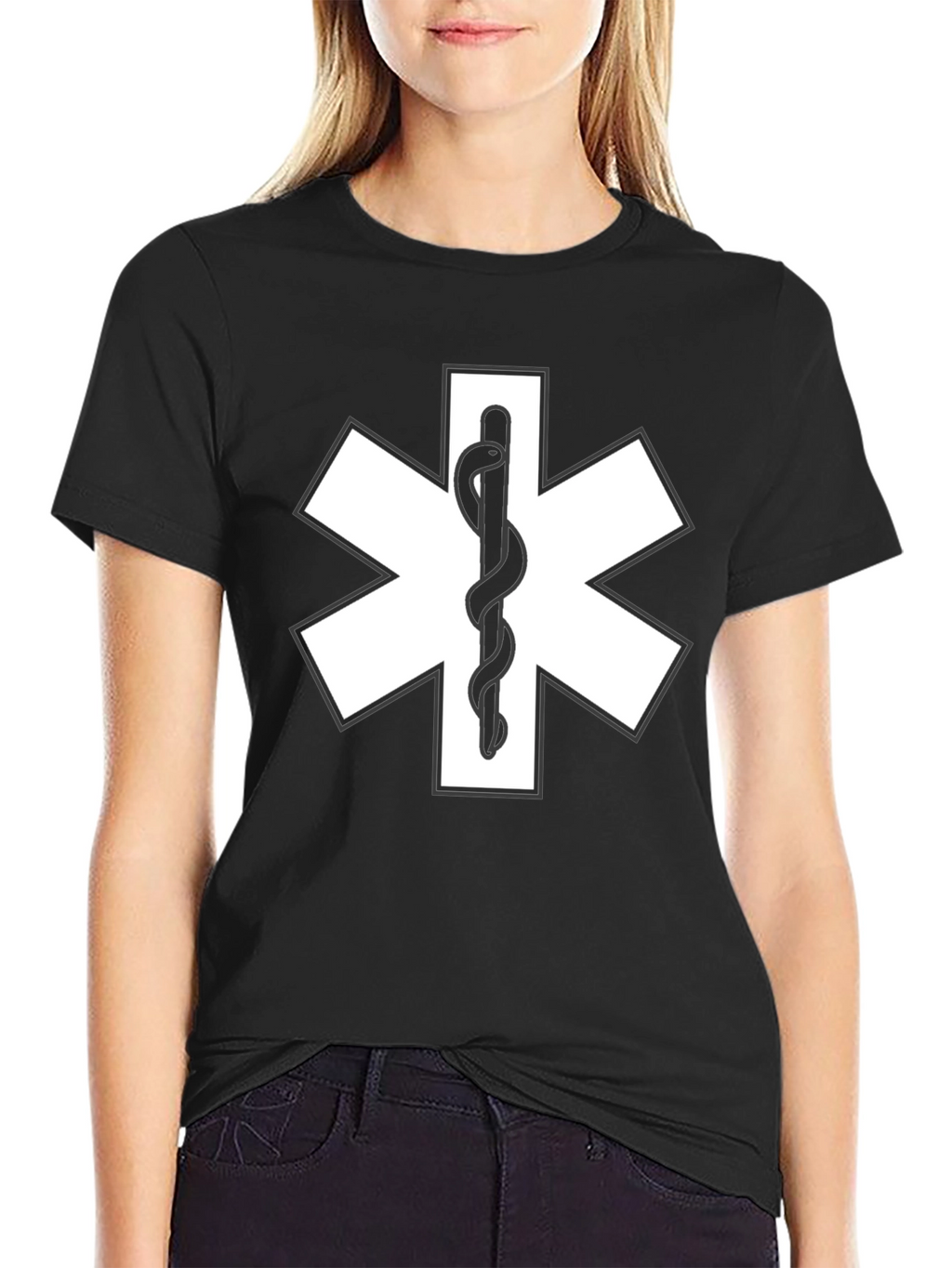 EMS Star of Life Black T-Shirt
