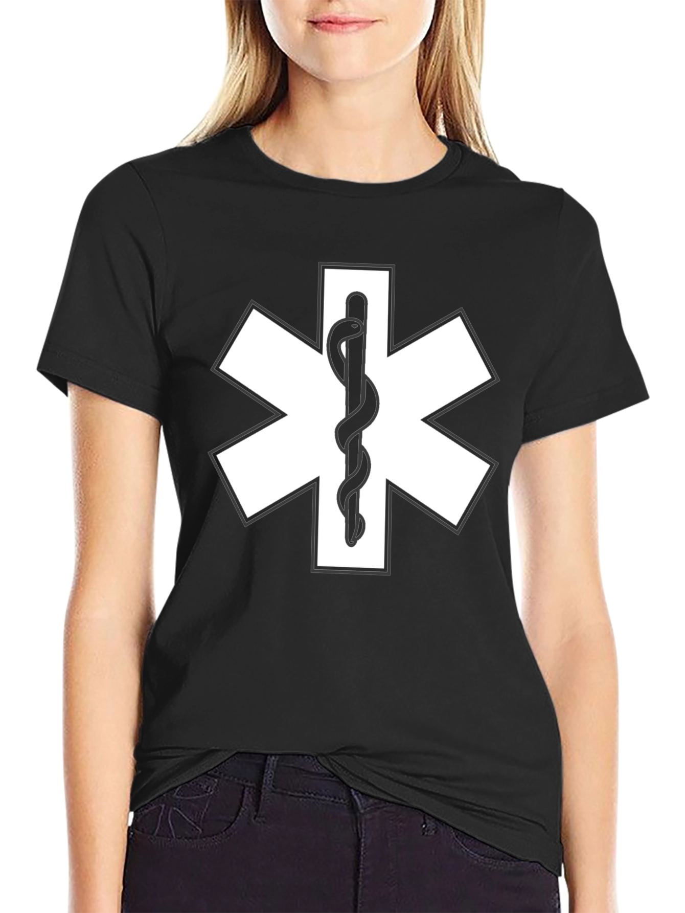 EMS Star of Life Black T-Shirt
