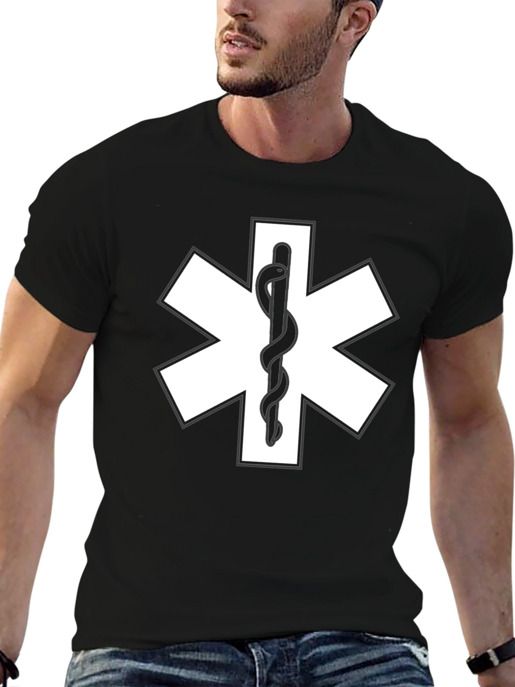 EMS Star of Life Black T-Shirt