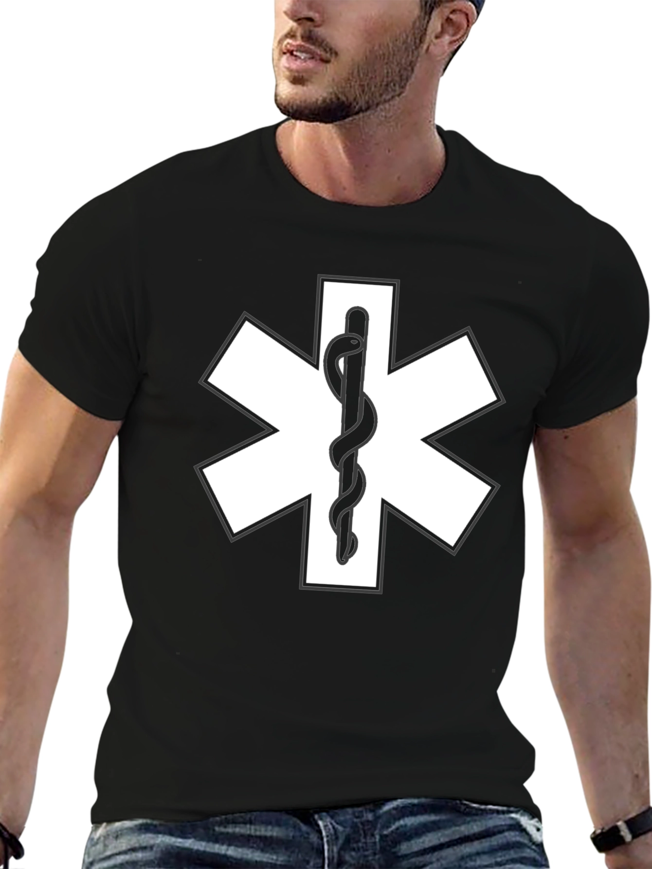 EMS Star of Life Black T-Shirt