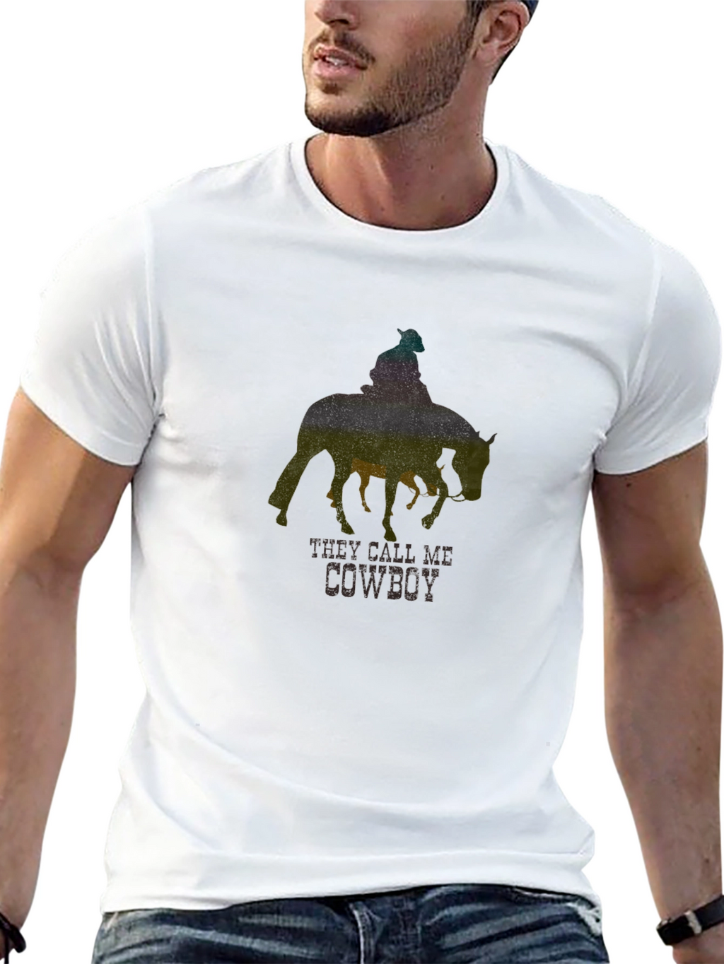 Cowboy Graphic T-Shirt - They Call Me Cowboy Tee
