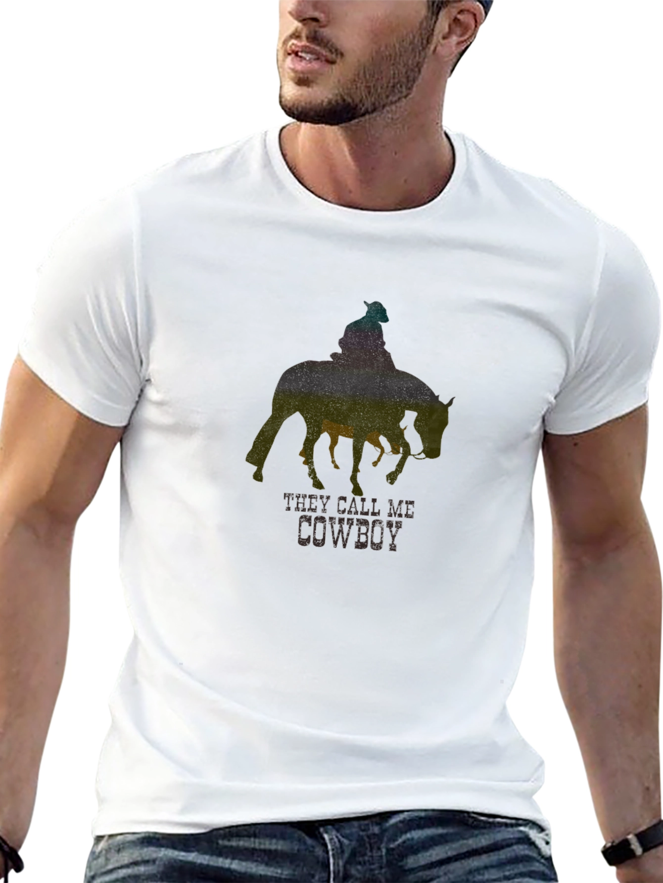 Cowboy Graphic T-Shirt - They Call Me Cowboy Tee