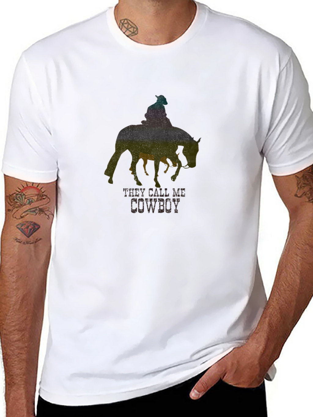 Cowboy Graphic T-Shirt - They Call Me Cowboy Tee