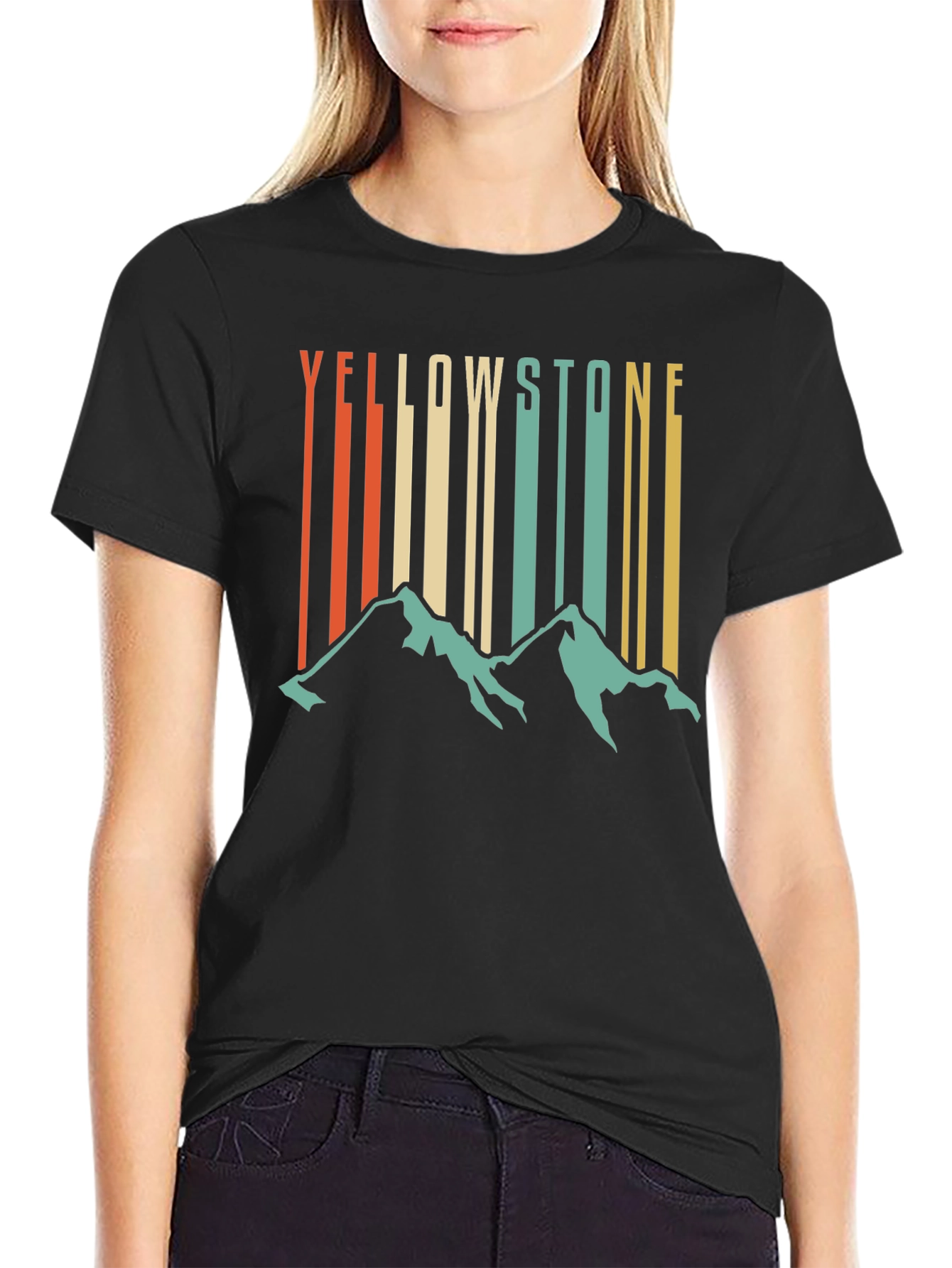 Yellowstone Mountain Retro T-Shirt