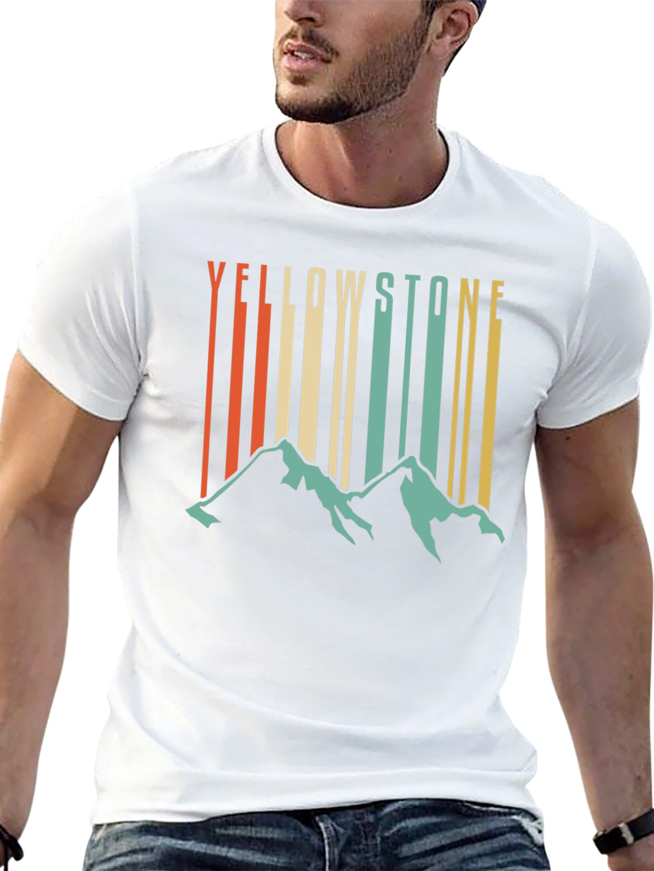 Yellowstone Mountain Retro T-Shirt