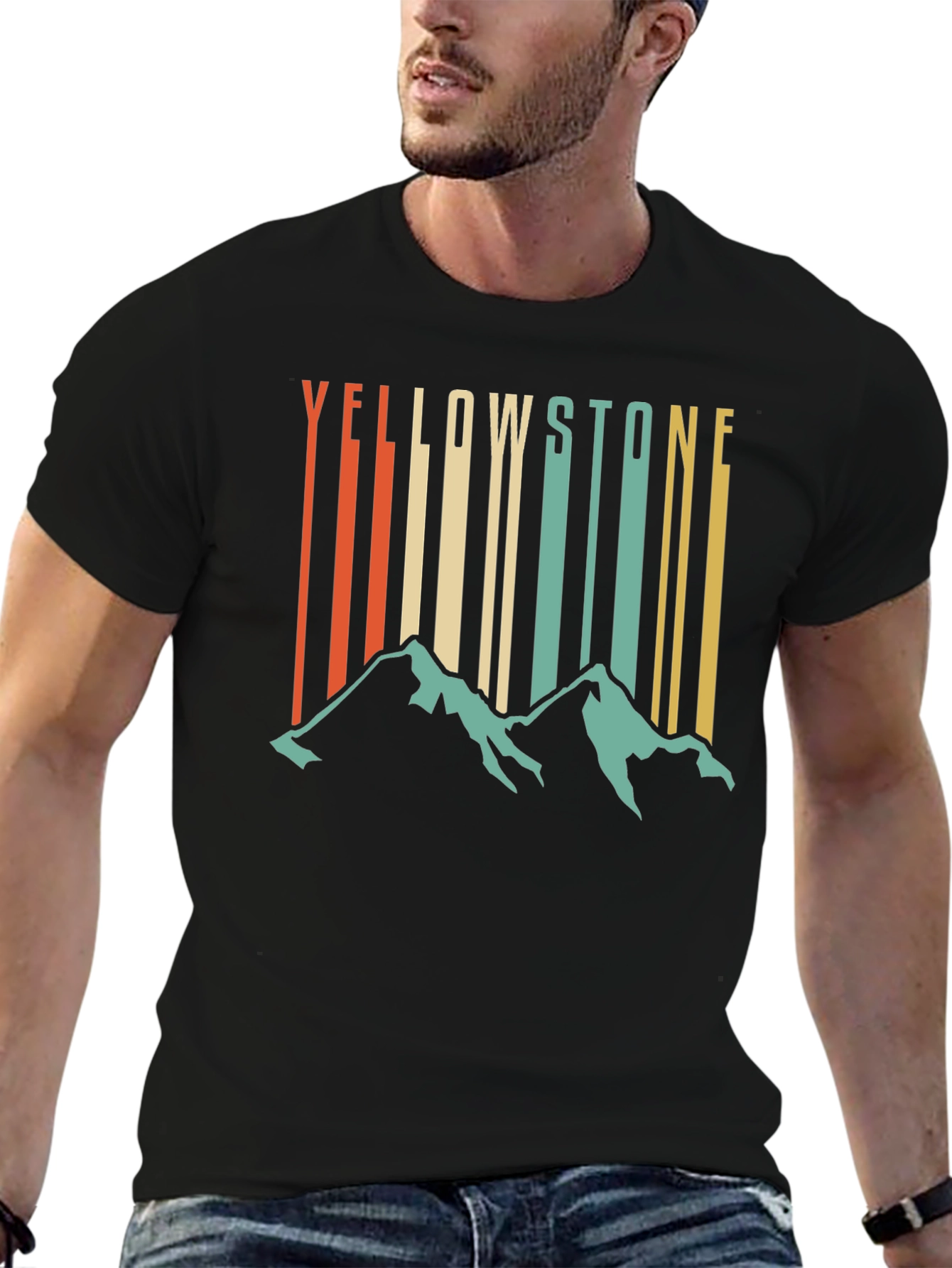 Yellowstone Mountain Retro T-Shirt