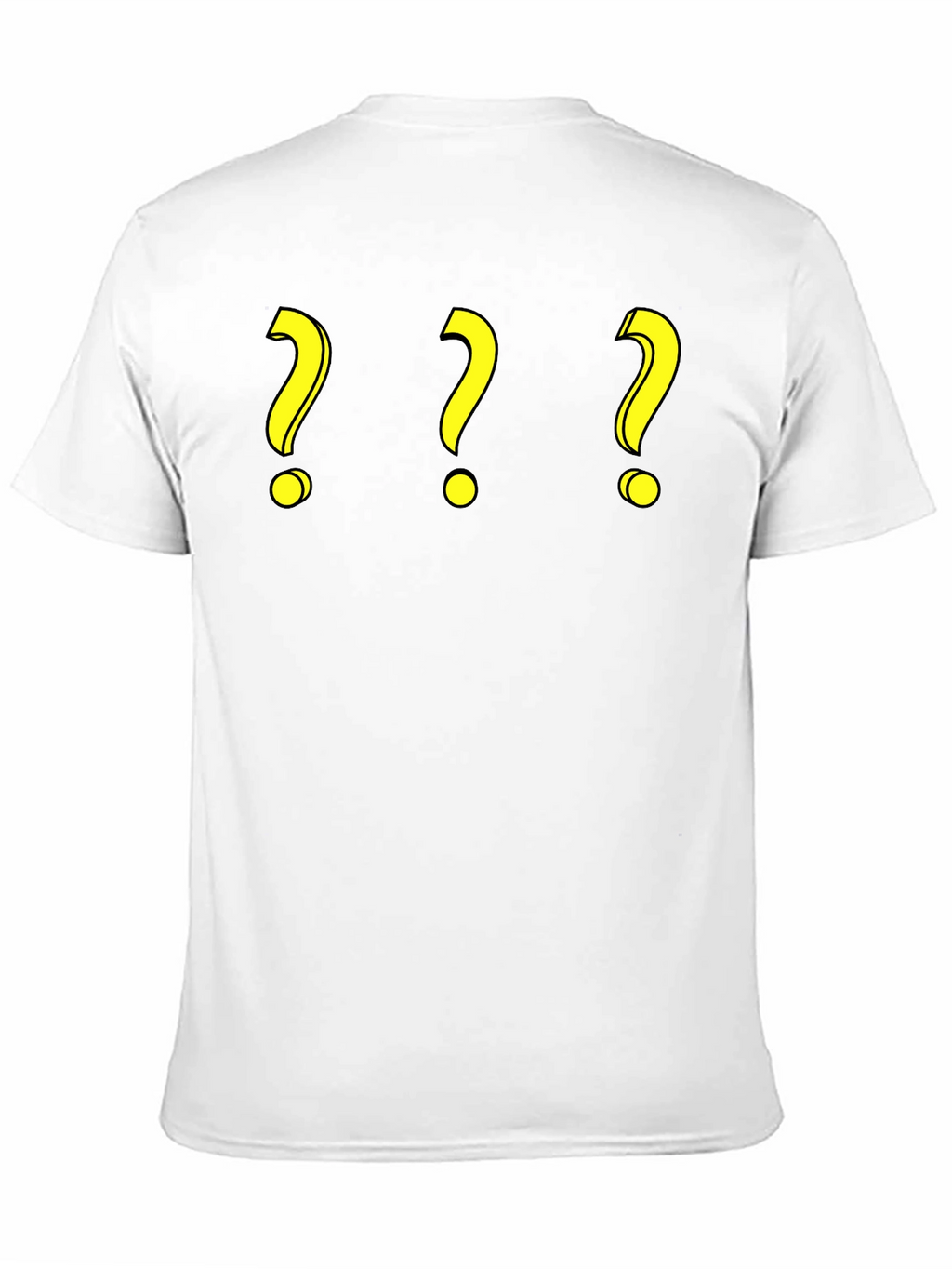 Question Mark T-Shirt - Three Yellow Symbols