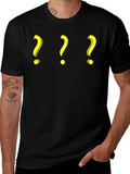 Question Mark T-Shirt - Three Yellow Symbols