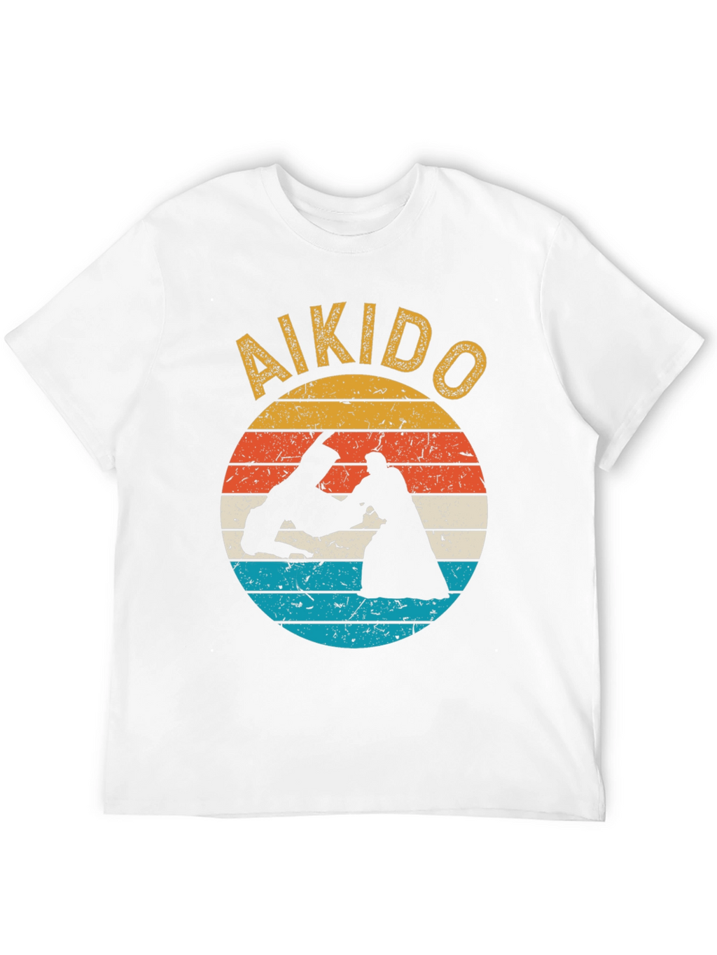 Aikido Retro Sunset T-Shirt - Martial Arts Training Tee