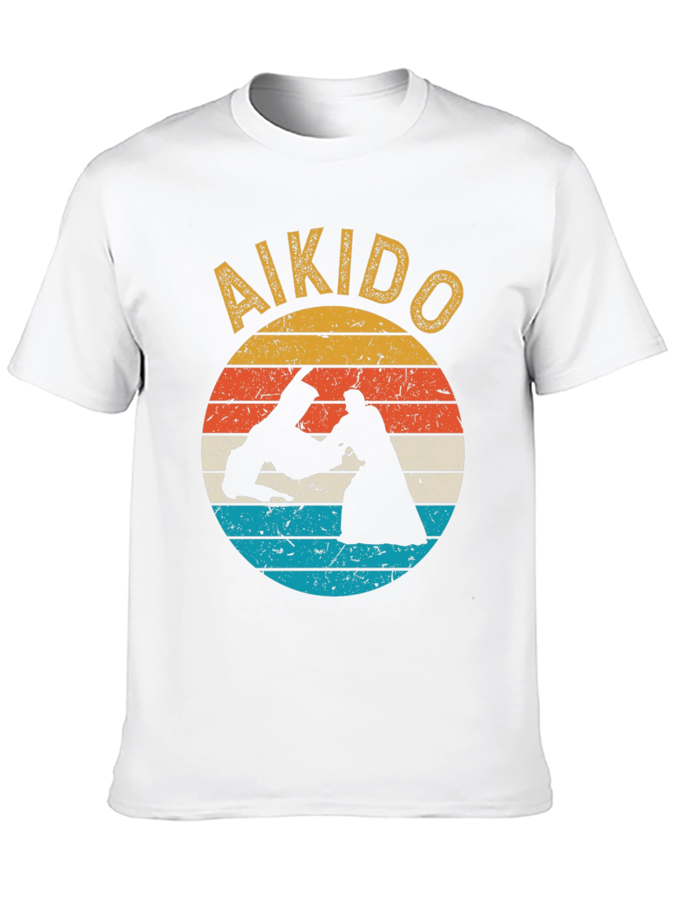 Aikido Retro Sunset T-Shirt - Martial Arts Training Tee