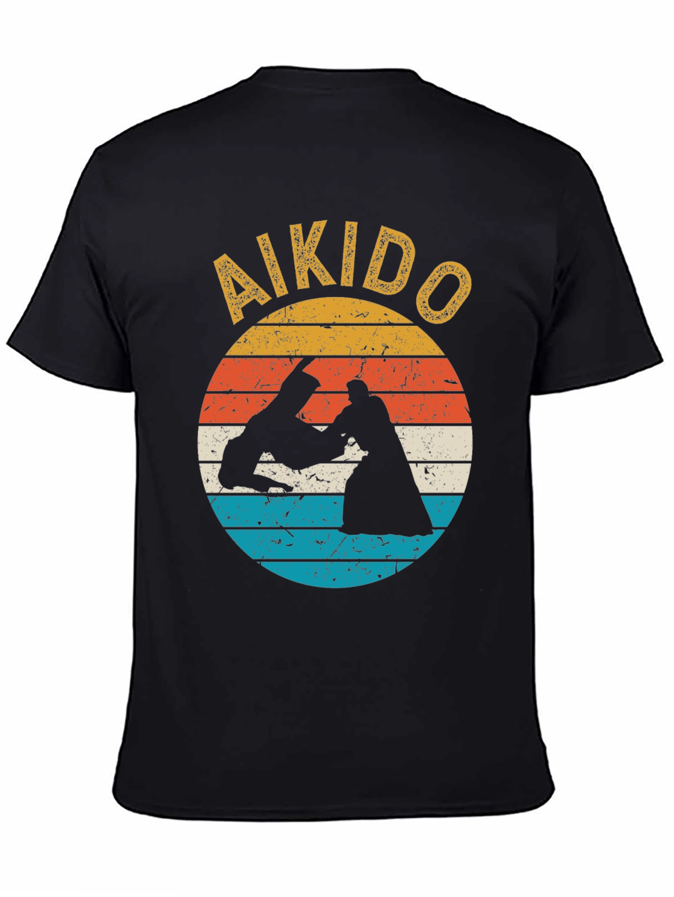 Aikido Retro Sunset T-Shirt - Martial Arts Training Tee