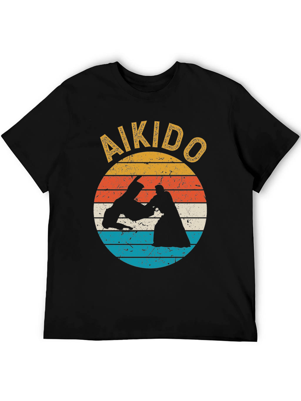 Aikido Retro Sunset T-Shirt - Martial Arts Training Tee