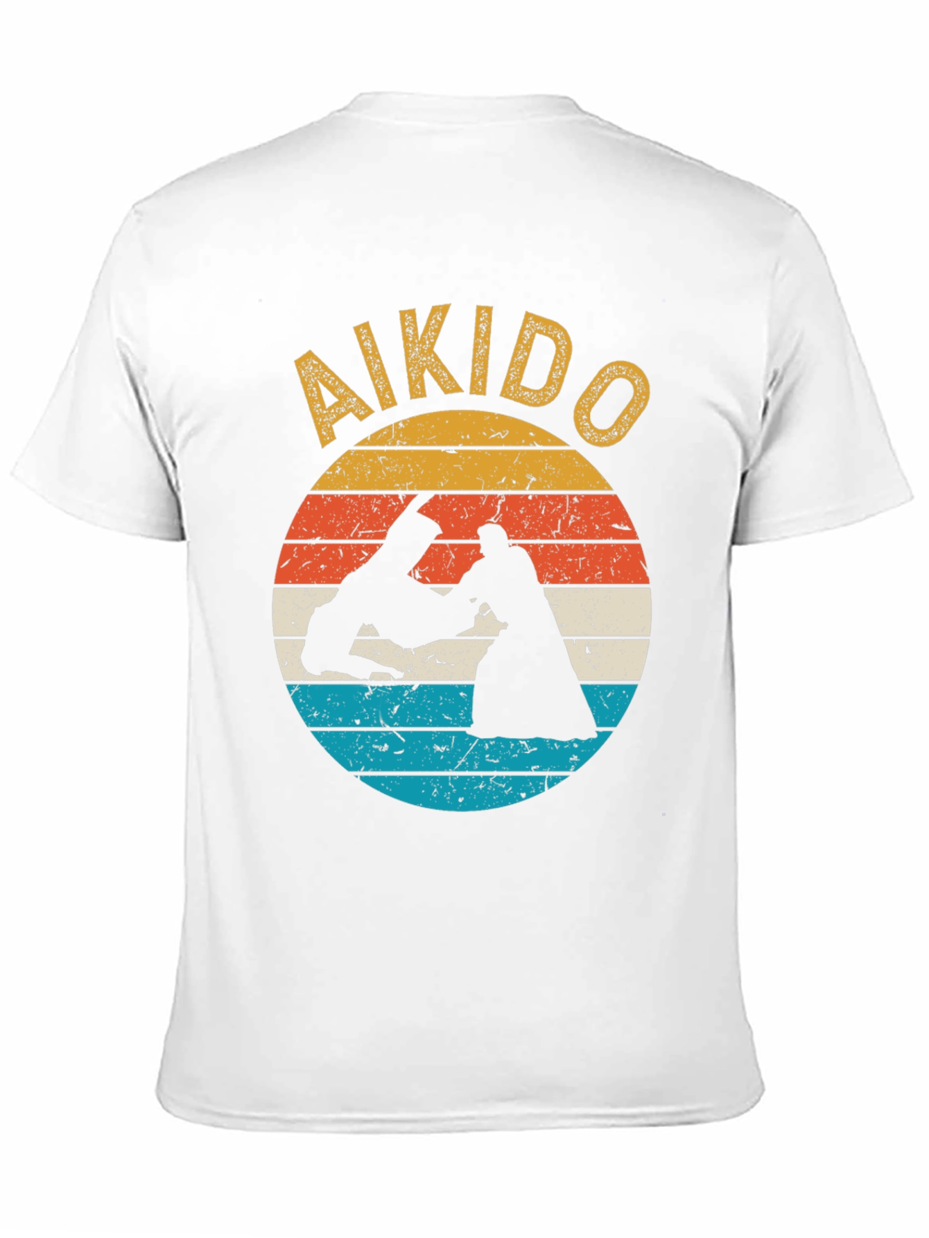 Aikido Retro Sunset T-Shirt - Martial Arts Training Tee