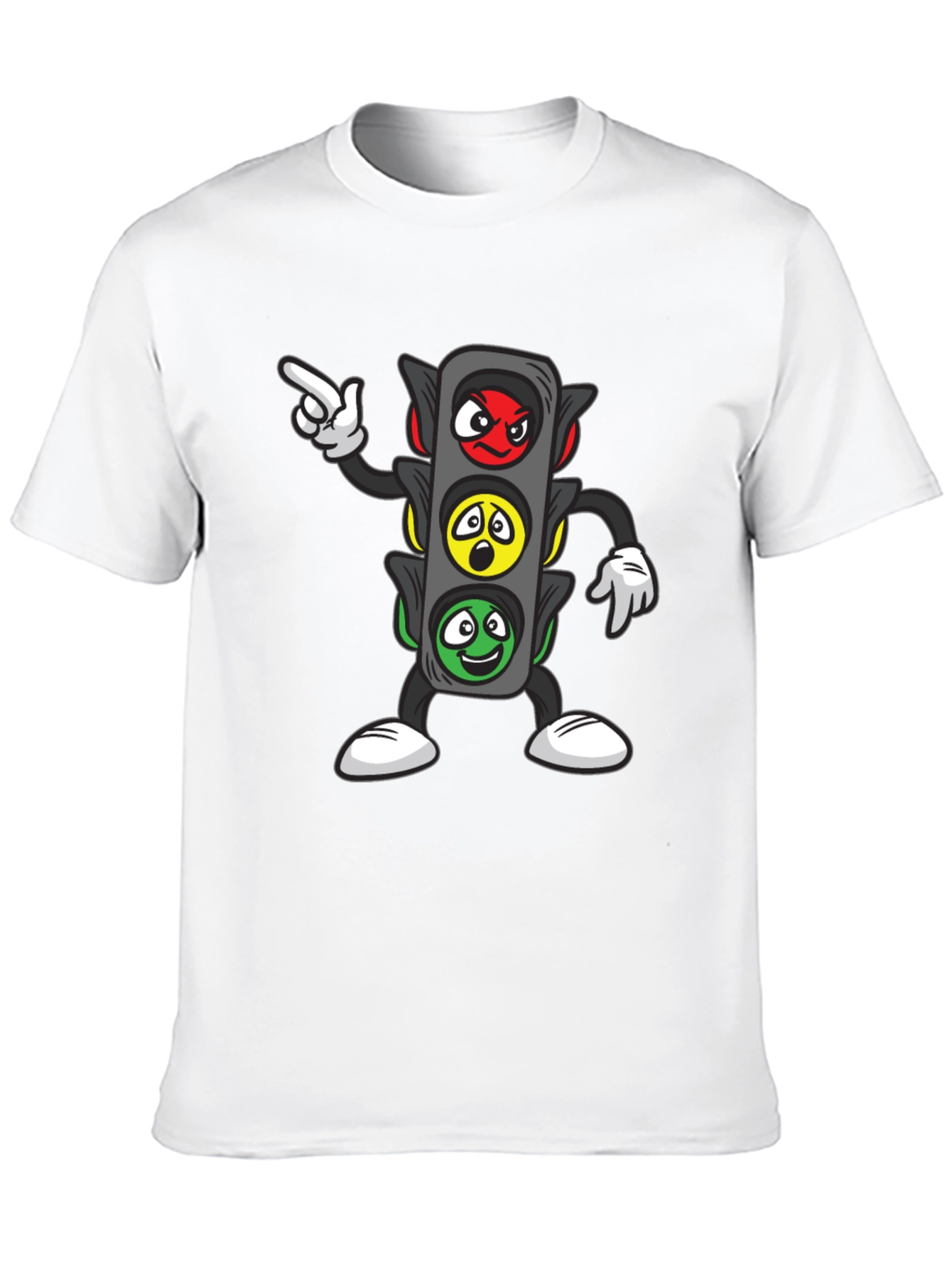 Funny Traffic Light Cartoon Graphic Tee