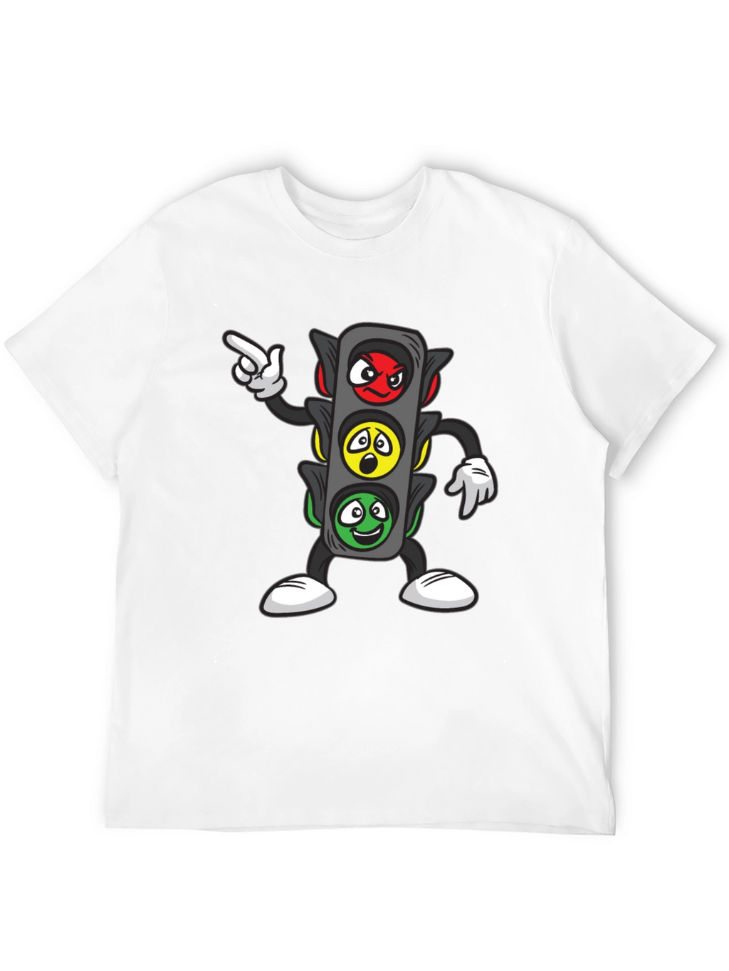 Funny Traffic Light Cartoon Graphic Tee