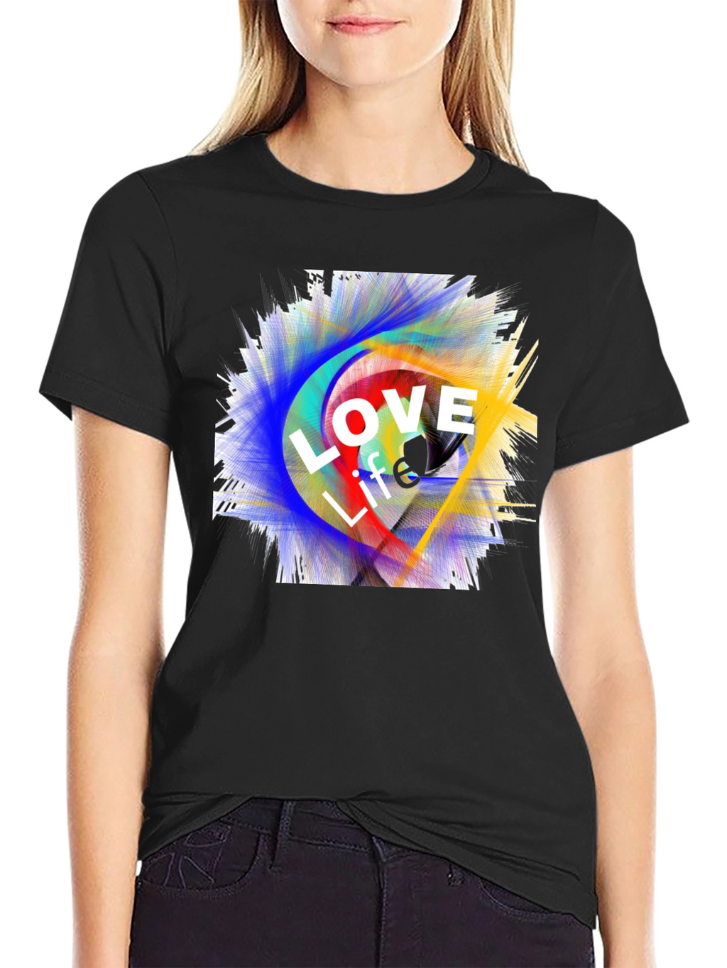 Love Life Graphic Tee - Black