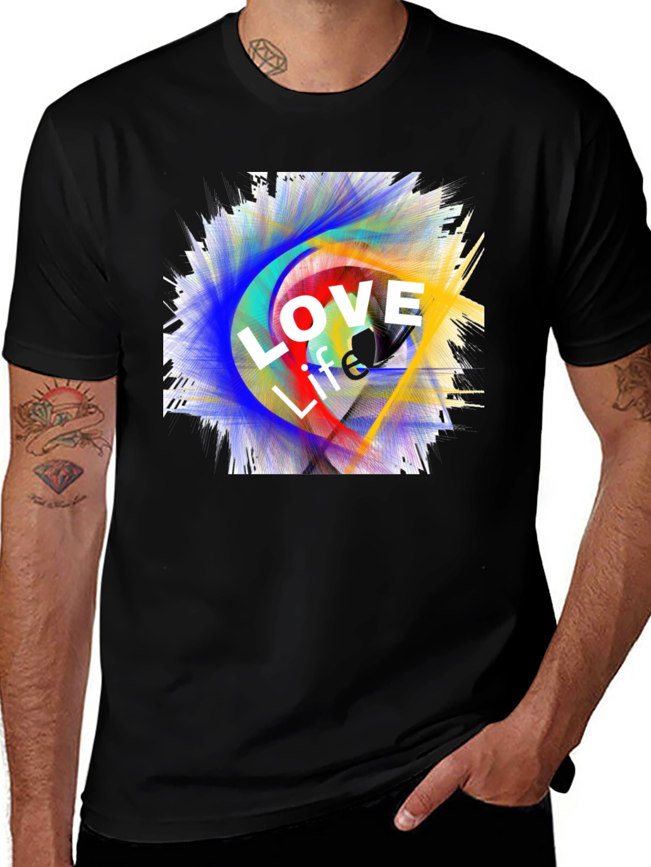 Love Life Graphic Tee - Black