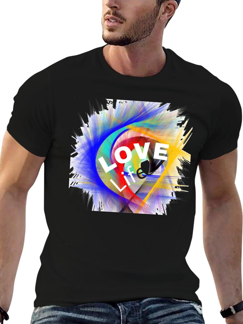 Love Life Graphic Tee - Black
