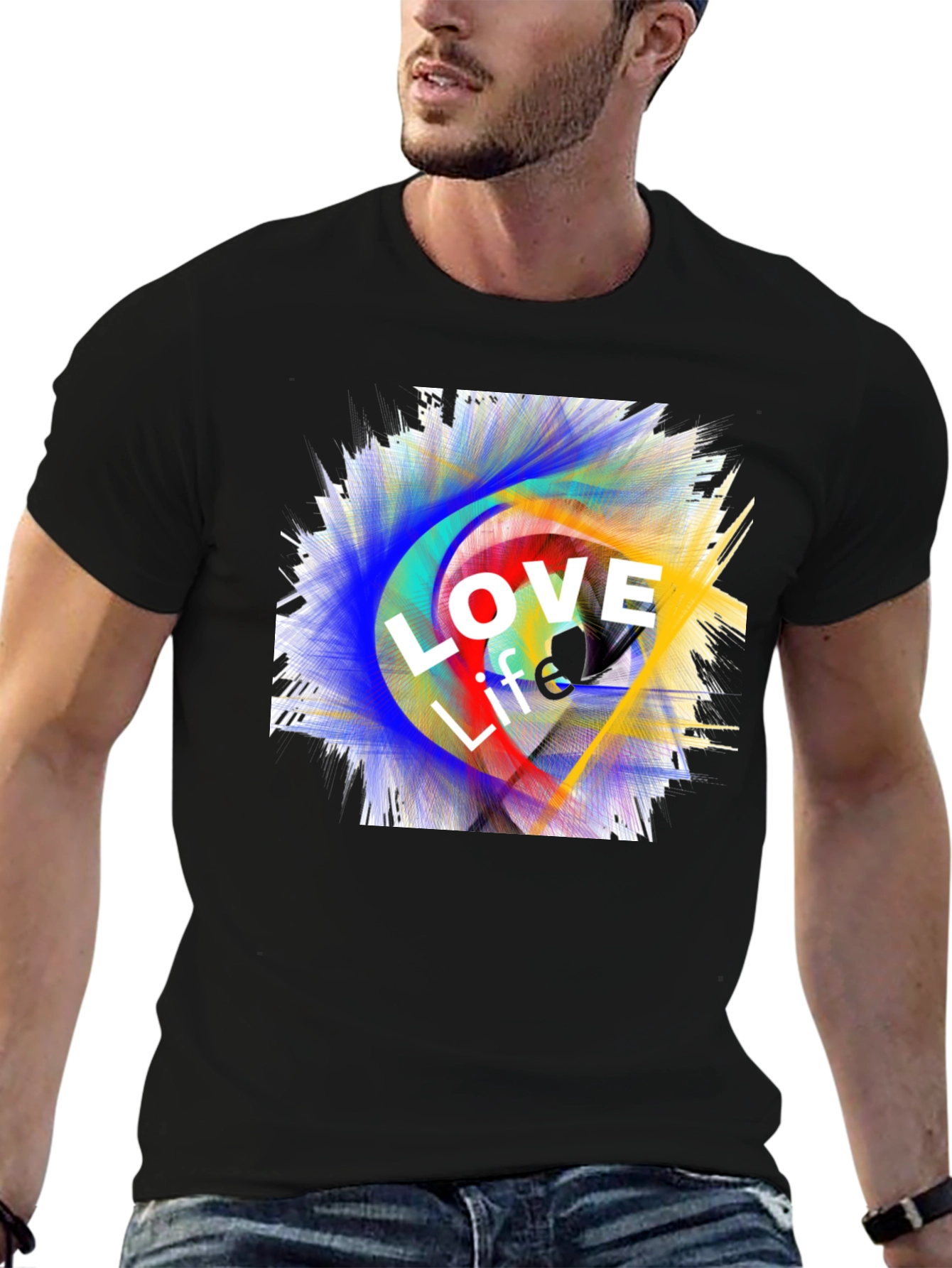 Love Life Graphic Tee - Black